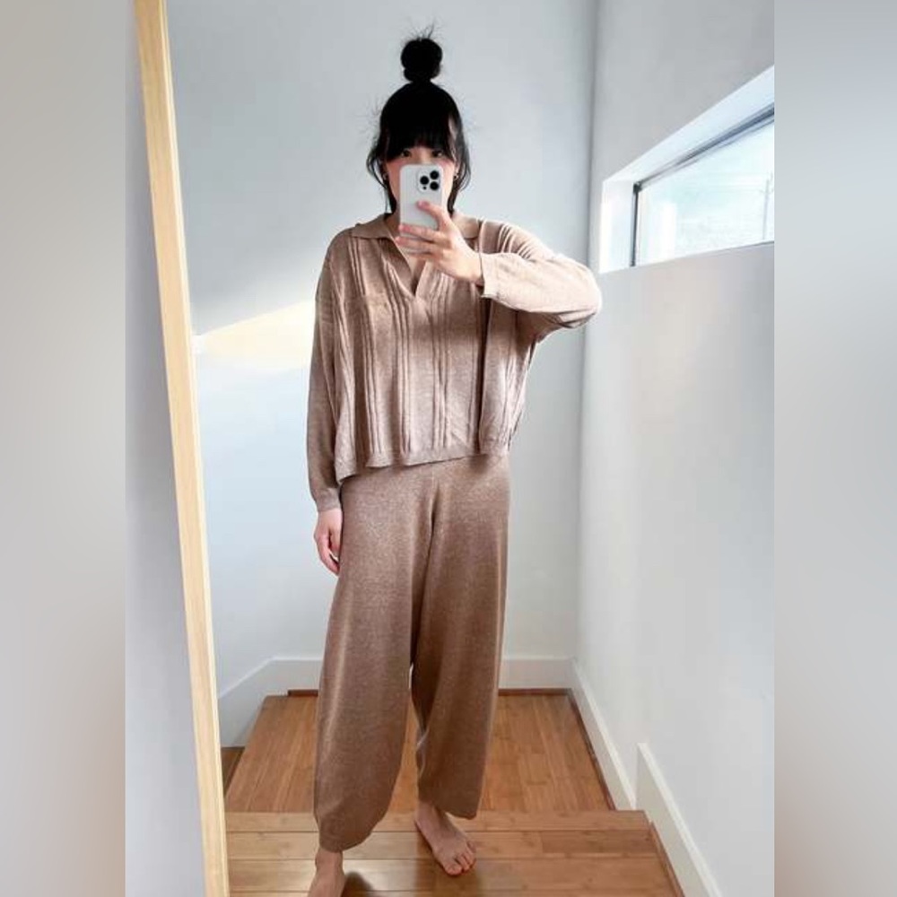 Cordera cotton knit pants